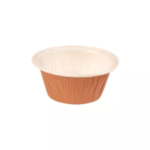 Caissettes de cuisson OPTIMA marron à bord roulé. Ø58 hauteur 38. 13cl